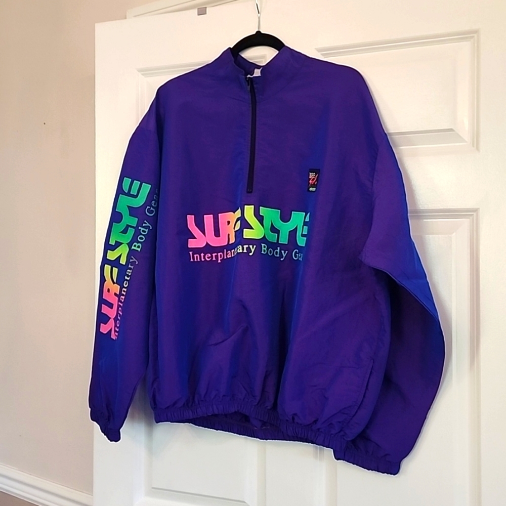 Vintage 90s Surfstyle windbreaker purple shift excellent condition